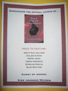 book launch party menu